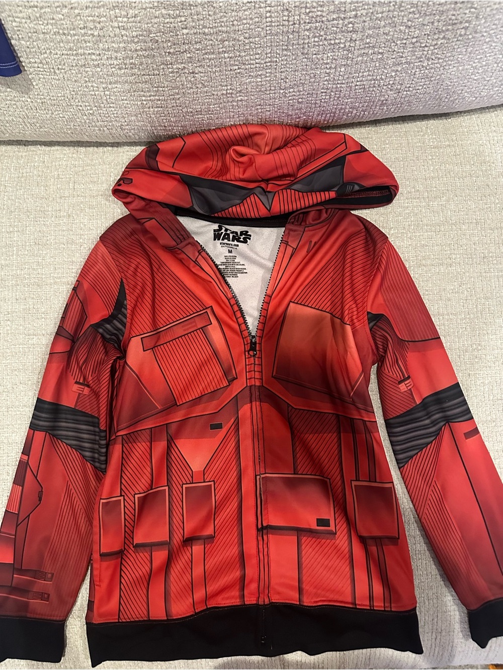 Star Wars Sith Trooper Kids Hooded Jacket Size Medium